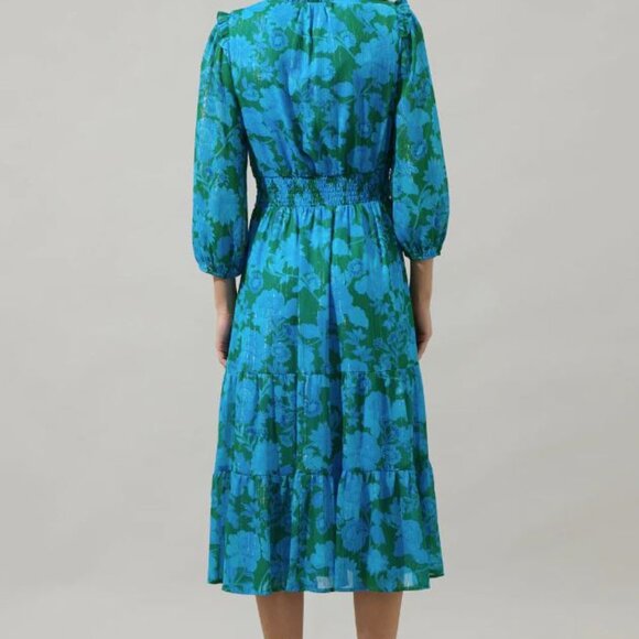 Sugarlips, Amren Floral Henri Smocked Midi Dress, Size Small, NWOT - Picture 3 of 5